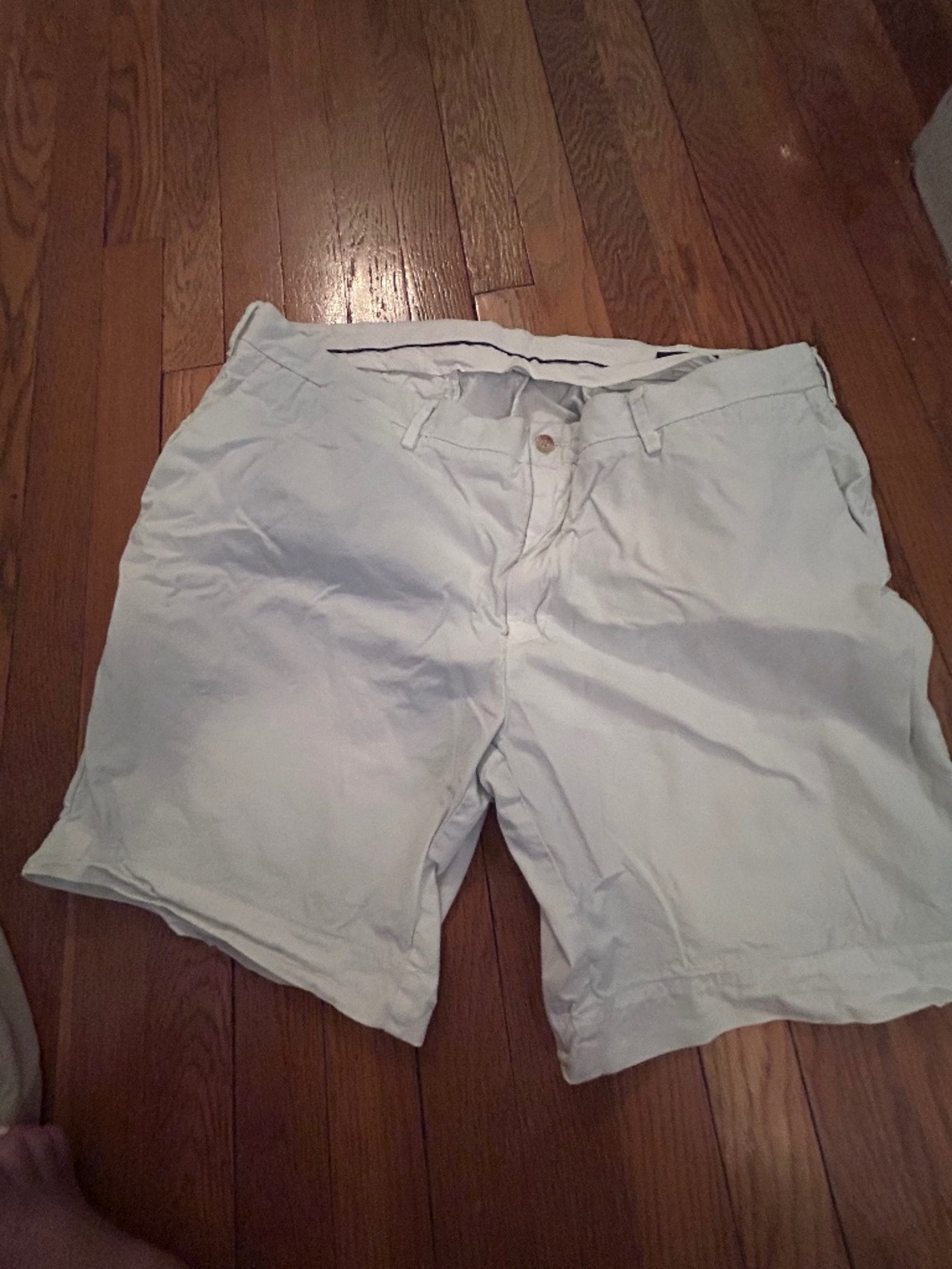 Polo Ralph Lauren Straight Fit Light Blue Chambray Shorts Size 42